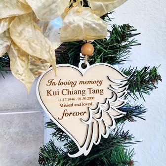 Personalized Angel Christmas Ornaments, Wood Ornament | Mazezy