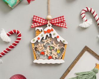 Personalized Gingerbread Christmas Ornaments, Wood Ornament | Mazezy