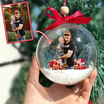 Custom Father Photo Ball Ornament, Christmas 3D Ornament Dad Gift | Mazezy UK