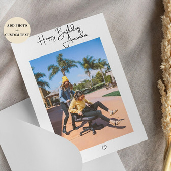 Custom Photo Greeting Card Create Your Own Card Personalized Gift Card | Mazezy