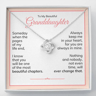To My Beautiful Granddaughter - Love Knot Necklace - Special Offer - Thegiftio UK