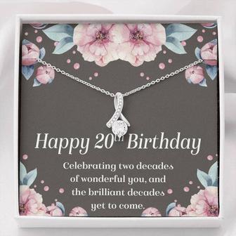 20Th Birthday Gifts For Women Necklace, Necklace For Her, 2 Decade Jewelry 20 Years Old, Best Friend Gift, Love Knot Necklace  - Thegiftio UK