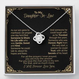 "A Gift For Daughter-In-Law" Love Knot Necklace - You Are Truly The Answer - Thegiftio UK