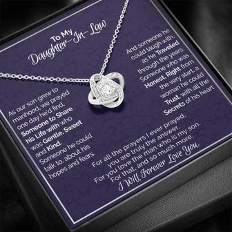 "A Gift For Daughter In Law" Love Knot Necklace - You Are Truly The Answer - Thegiftio UK