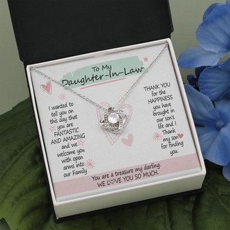 "A Gift For Daughter In Law" Love Knot Necklace - You Are A Treasure - Thegiftio UK