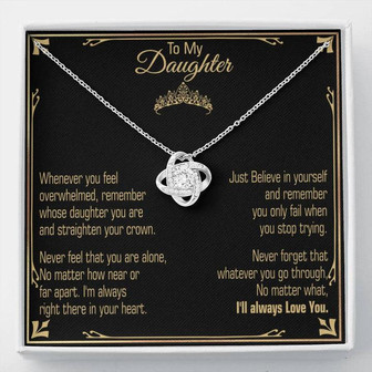 "A Gift For Daughter" Love Knot Necklace - Believe In Yourself - Thegiftio UK
