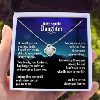 "A Gift For Daughter" Love Knot Necklace - Gift From God - Thegiftio UK