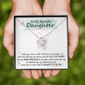 "A Gift For Daughter" Love Knot Necklace - More Precious To Me - Thegiftio UK