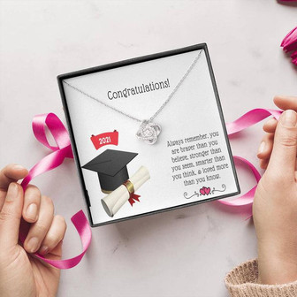 "A Graduation Gift - Love Knot Necklace" -"Always Rememberl" - Thegiftio UK