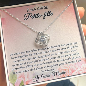 À Ma Chère Petite-Fille Love Knot Necklace - Thegiftio UK
