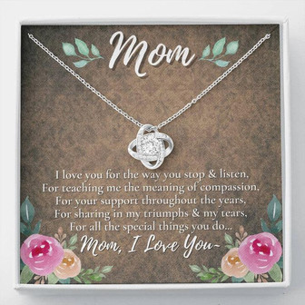 A Unique Gift For Your Mom - Love Knot Necklace - Thegiftio