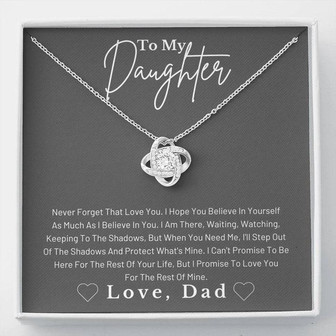 Dad To Daughter Love Knot Necklace - Thegiftio