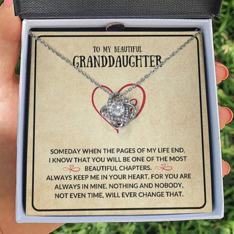 Granddaughter - Beautiful Chapters Love Knot Necklace - Thegiftio UK