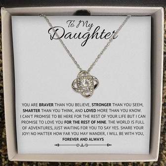 To My Daughter - Love Knot Necklace - Thegiftio UK