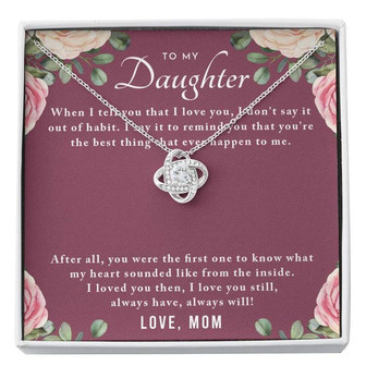 To My Daughter Love Knot Necklace - Thegiftio UK