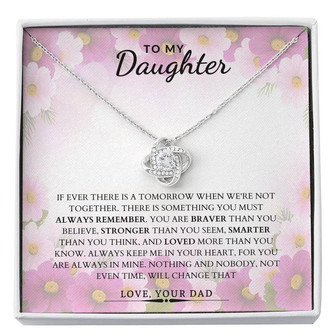 To My Daughter Love Knot Necklace - Thegiftio UK