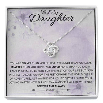 To My Daughter Love Knot Necklace - Thegiftio UK