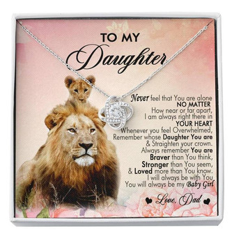 To My Daughter Love Knot Necklace - Thegiftio UK