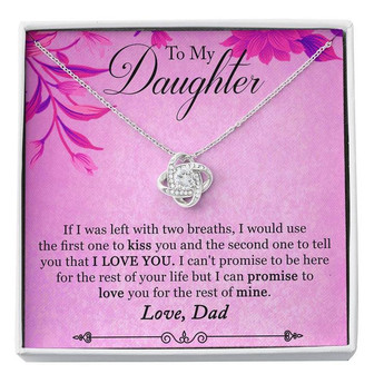 To My Daughter Love Knot Necklace - Thegiftio UK