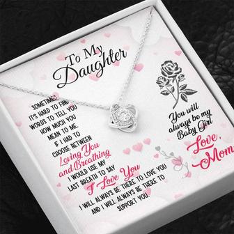 To My Daughter Love Knot Necklace - Thegiftio UK