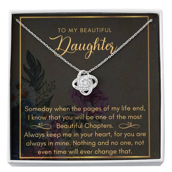 To My Daughter Love Knot Necklace - Thegiftio UK