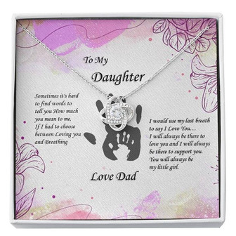 To My Daughter Love Knot Necklace - Thegiftio UK