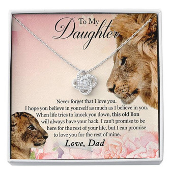 To My Daughter Love Knot Necklace - Thegiftio UK