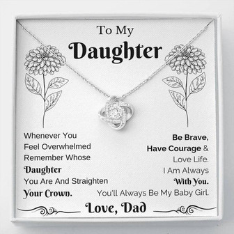 To My Daughter Love Knot Necklace - I Am Always With You - Thegiftio
