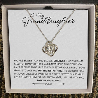 To My Granddaughter - Love Knot Necklace - Thegiftio UK