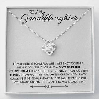 To My Granddaughter - Love Knot Necklace - Thegiftio UK