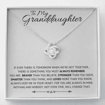 To My Granddaughter - Love Knot Necklace - Thegiftio UK