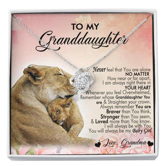 To My Granddaughter Love Knot Necklace - Thegiftio UK