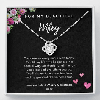 Wifey Love Knot Necklace  - Thegiftio UK