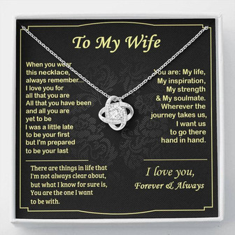 - To My Wife Love Knot Necklace - Thegiftio UK