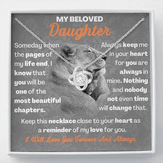 My Beloved Daughter Love Knot Necklace - Thegiftio UK