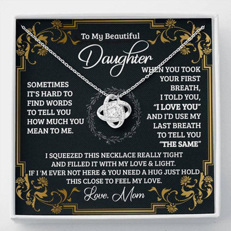 To My Beautiful Daughter - Love Knot Necklace - Thegiftio UK