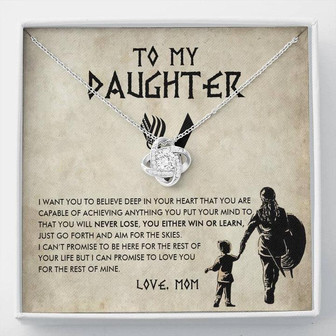 To My Daughter - You Will Never Lose - Love Knot Necklace - Thegiftio UK