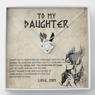 To My Daughter - You Will Never Lose - Love Knot Necklace - Thegiftio UK