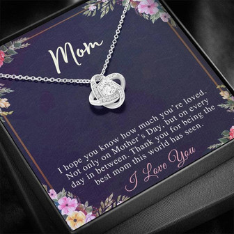 To My Mom - Love Knot Necklace - Perfect Gift For Mothers Day - Thegiftio UK