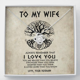 To My Wife - I Love You - Love Knot Necklace - Thegiftio UK