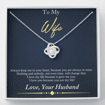 Always Keep Me In Your Heart - Love Knot Necklace - Thegiftio