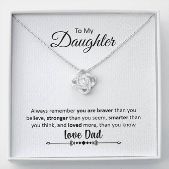 Always Remember - You Are Braver - Love Knot Necklace - Thegiftio UK