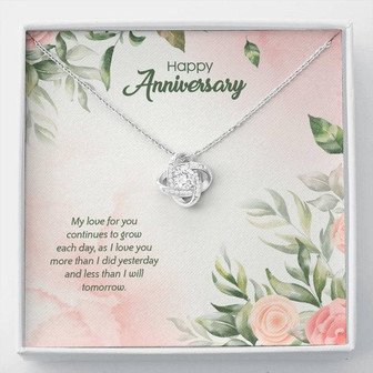 Anniversary Edition Love Grows Everyday - Love Knot Necklace - Thegiftio UK