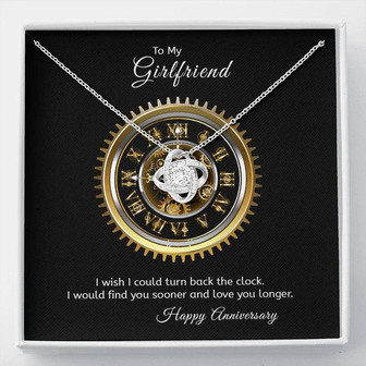 Anniversary Gift For Girlfriend Turn Back The Clock Love Knot Necklace - Thegiftio UK