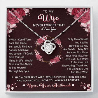 Anniversary Gift For Wife, Birthday Gift For Wife, Gift For Wife, Necklace For Wife, Birthday Gift For Wife, Love Knot Necklace - Thegiftio UK