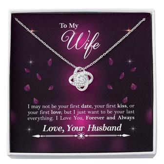 Anniversary Gift For Wife, Wife Necklace From Husband, Wife Love Knot Necklace, Great Gift For Anniversary, Birthday, Valentines Day, Christmas Or Any Occasion - Thegiftio UK