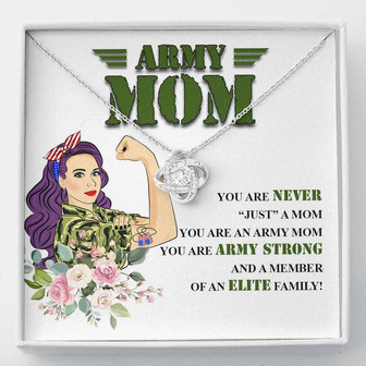 Army Mom Gift - Strong Mom - The Love Knot Necklace - Thegiftio UK