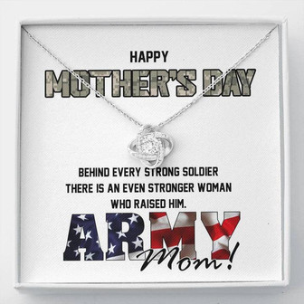 Army Mom Gift - Stronger Woman - The Love Knot Necklace - Thegiftio UK