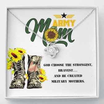 Army Mom Gift - Strongest - The Love Knot Necklace - Thegiftio UK