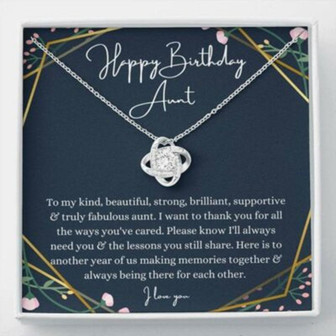 Aunt Necklace, Aunt Birthday Necklace, Gift For Auntie From Niece Nephew, Sentimental Gifts - Thegiftio UK